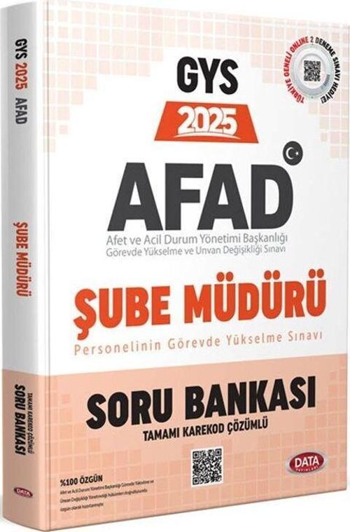 Data Yayınları 2025 GYS AFAD Şube Müdürü Soru Bankası