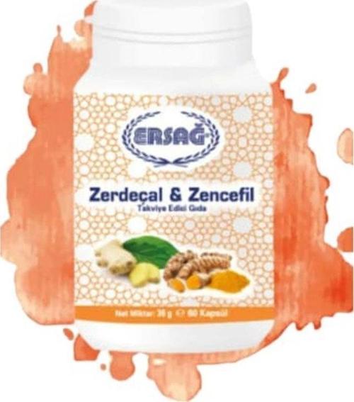Zerdeçal Zencefil Takviye Edici Gıda 60 Kapsül