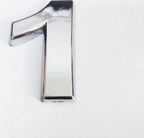 1 Rakamı 3,75 cm Krom Yapışkanlı