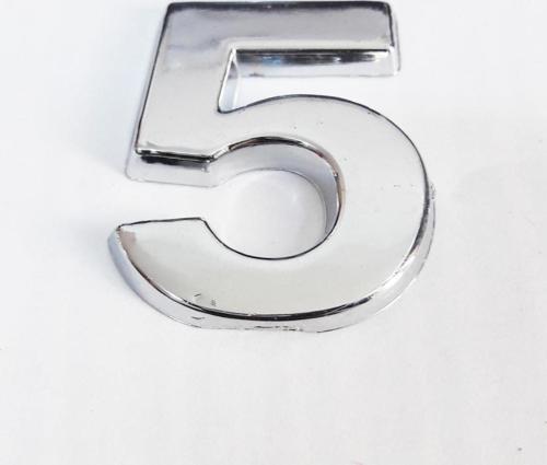 5 Rakamı 3,75 cm Krom Yapışkanlı
