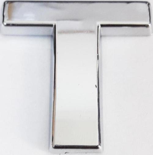 T Harfi  3,75 cm Krom Yapışkanlı