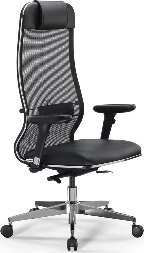 Ergolife SynchroSit 10 Ergonomik Deri ve Fileli Yönetici Koltuğu / Ofis Sandalyesi - 1F6.7.1.544 Siyah