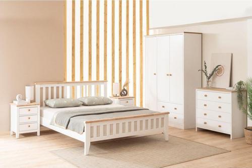 Perla Modern Inci Beyaz Çift Kişilik Karyola