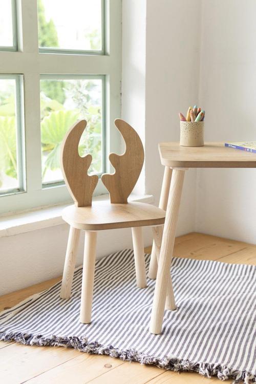Montessori Çocuk 1 Deer Sandalye & 1 Çalışma Masası