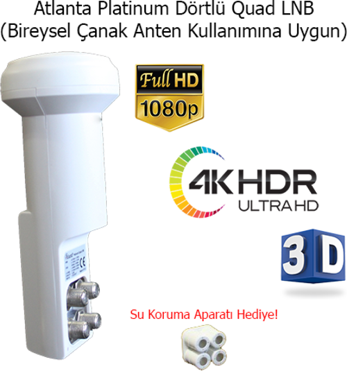 Platinum Quad Dörtlü Dört Çıkışlı LNB (Full HD/4K)