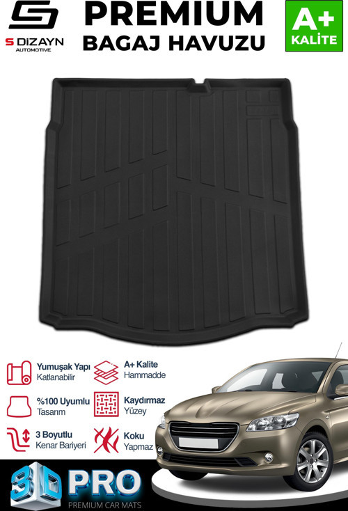 Peugeot 301 3D Pro Bagaj Havuzu 2012 Üzeri A+ Kalite