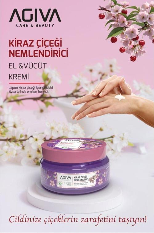 Kiraz Çiçeği Nemlendiricili El ve Vücut Kremi 300 ml