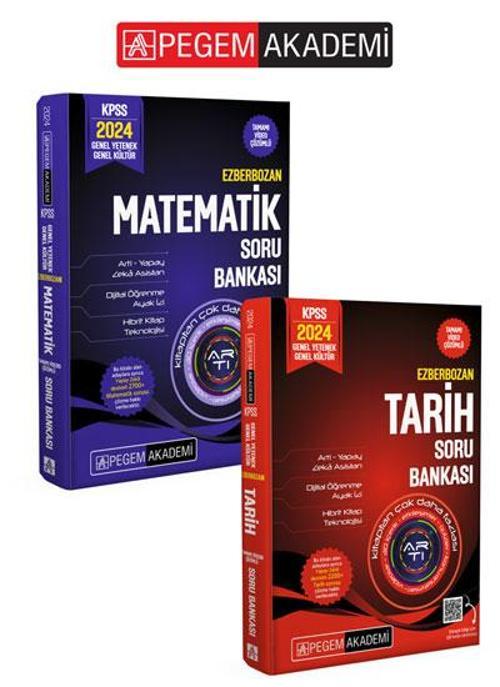 PEGEM AKADEMİ 2024 Ezberbozan KPSS G.Y. G.K. Matematik + Tarih Soru Bankası Seti (2.Kitap)