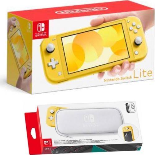 Switch Lite Konsol Sarı - Taşıma Çantası - Ekran Koruyucu Set