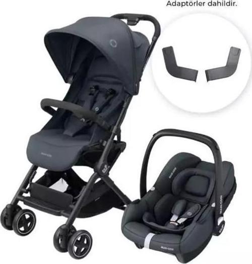Lara2-CabrioFix I-Size Ultra Kompakt Kabin Boy Seyahat Sistem Bebek Arabası Essential Graphite