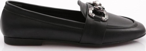 Kadın Kristal Tokalı Loafer Siyah 61152534