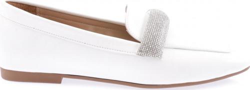 Kadın Silver Taş Tokalı Loafer Beyaz 61112534