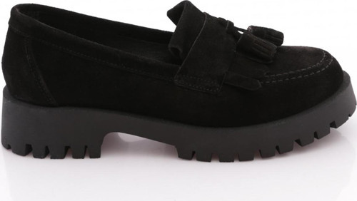 2840 Kadin Kalin Taban Püsküllü Loafer Ayakkabi