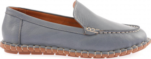 Kadın Dikiş Detaylı Loafer Ayakkabı Koyu Mavi 71432110