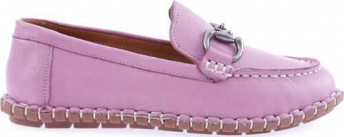 Kadın Dikiş Detaylı Metal Tokalı Loafer Ayakkabı Mor 71132110