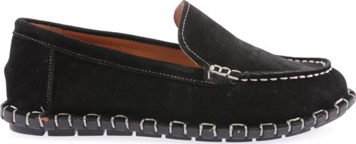 Kadın Dikiş Detaylı Loafer Ayakkabı Siyah Süet 71432110