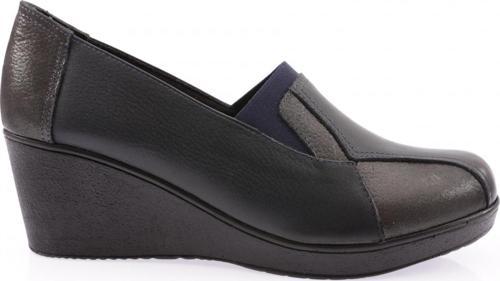 Kadın Dolgu Taban Comfort Ayakkabı Lacivert Simli 71153217