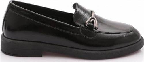 Kadın Aksesuarlı Loafer Ayakkabı Siyah Rugan 8152678