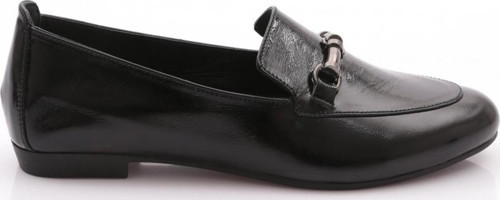 Kadın Aksesuarlı Loafer Ayakkabı Siyah Rugan 8182678