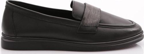 Kadın Şeritli Loafer Ayakkabı Siyah Napa 1092293