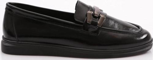981Z Kadin Metal Tokali Loafer Ayakkabi