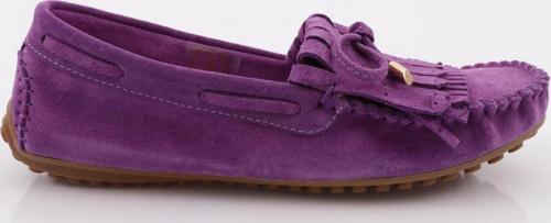 Kadın Püskül Detaylı Loafer Ayakkabı Mor Süet 212292885
