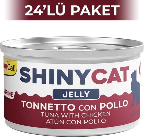 Shinycat Jöle İçinde Ton Balıklı ve Tavuklu Kedi Konservesi 70 gr 24 Adet