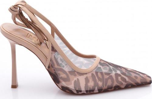 Kadın Sivri Burun Topuklu Ayakkabı Bej Leopar 22332859