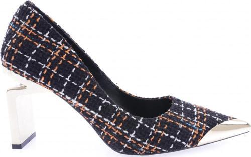 Kadın Topuklu Ayakkabı Siyah Tekstil 231572859