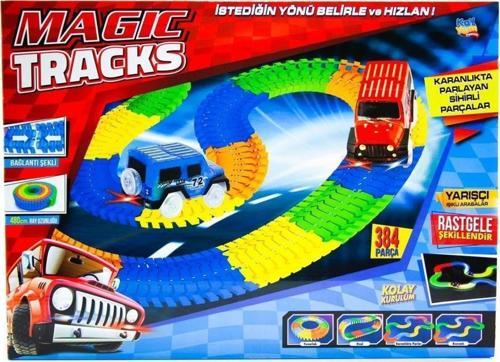 Oyuncak Magic Tracks Hareketli Raylar 384 Parça 2 Araba