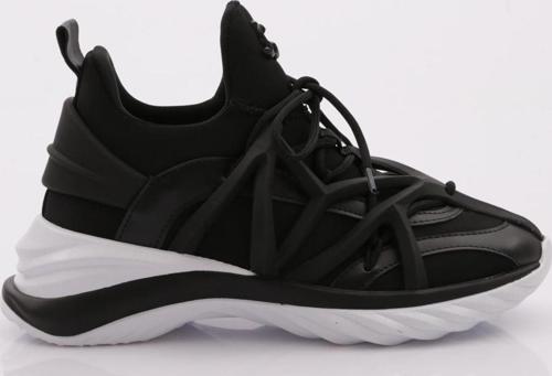 Kadın Bağcıklı Sneaker Ayakkabı Siyah 1553363