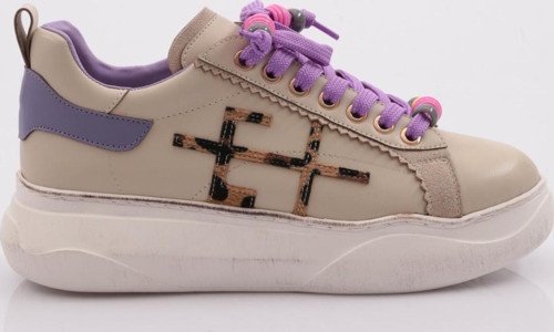 Kadın Sneaker Ayakkabı Bej Mor 21343118