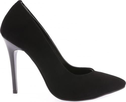 Kadın Sivri Burun Stiletto 15P Topuklu Ayakkabı Siyah Velvet 261212674