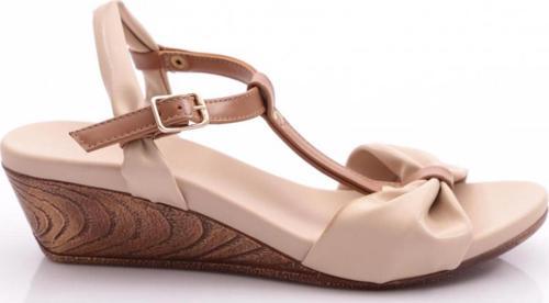 Kadın Dolgu Topuk Sandalet Nude 26233138