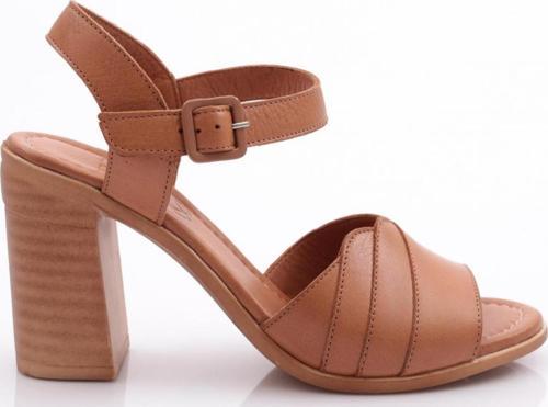 Kadın Topuklu Sandalet Taba 294135108