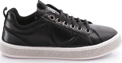 22512 Kadin Sade Beğcikli Kenarlari Taşli Sneaker Ayakkabi