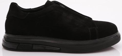 Erkek Lastikli Sneaker Siyah Süet 331923396