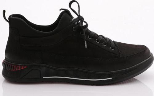 Erkek Bağcıklı Sneaker Ayakkabı Siyah Nubuk 35121023210