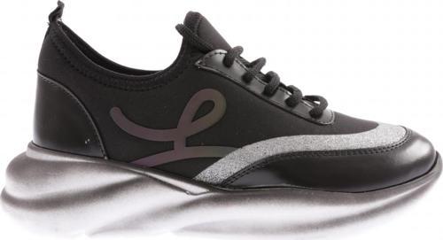 Kadın Strech Detaylı Simli Sneakers Ayakkabı Siyah 4253137