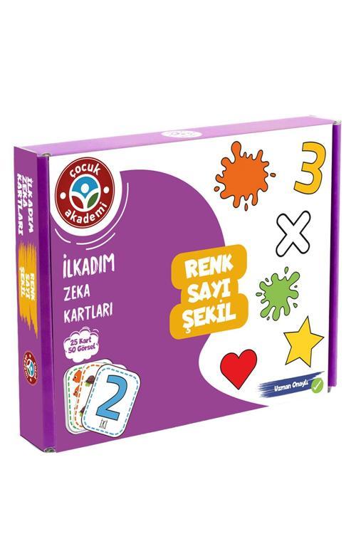 Çocuk Akademi Ilk Adım Zeka Kartı Renk-Sayı-Şekil