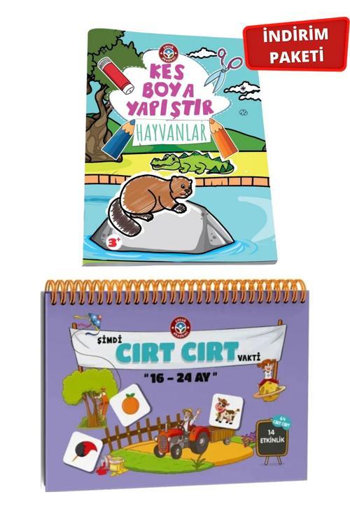 Çocuk Akademi 16-24 Ay Cırt Cırtlı Etkinlik Kitabı Ve Kes Boya Yapıştır Hayvanlar