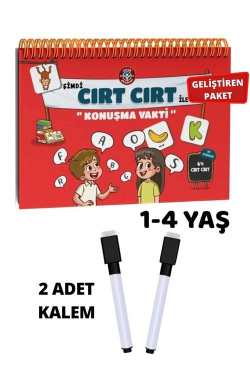 Çocuk Akademi Cırt Cırt Ile Konuşma Vakti Aktiviteli Etkinlik Kitabı Ve 2 Tane Silme Özellikli Kalem