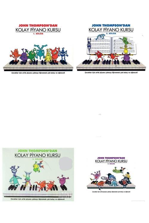 Portemem John Thompson 'Dan Kolay Piyano Kursu 1. 2. 3. 4. Bölüm (4 Kitap Set)
