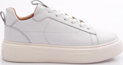 Kadın Kalın Taban Bağcıklı Sneaker Ayakkabı Beyaz 5882678