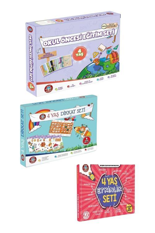 Çocuk Akademi 4 Yaş Okul Öncesi Eğitim Seti Ve 4 Yaş Dikkat-Etkinlik Paketi