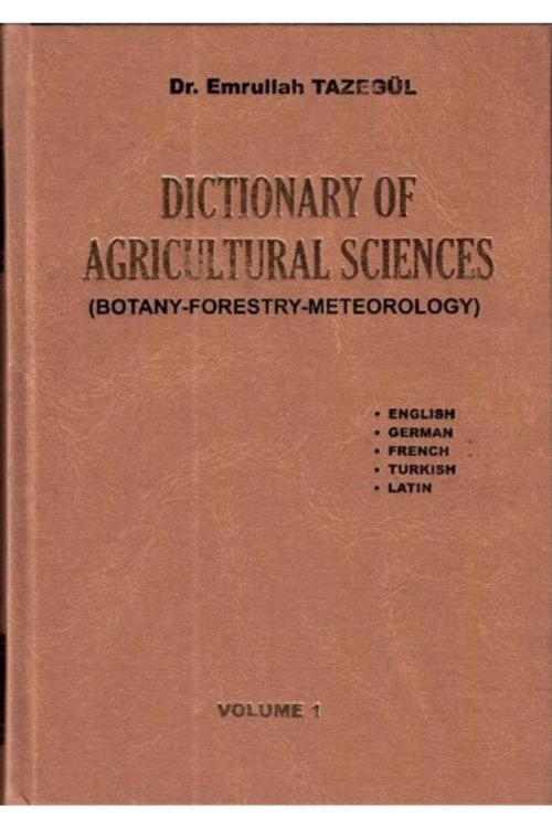 Sidas Yayıncılık Dictionary Of Agricultural Sciences - Tarım Bilimleri Sözlüğü (2 Cilt)