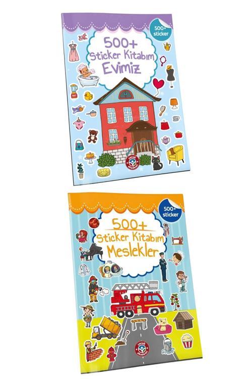 Çocuk Akademi 500 Sticker Kitabım Meslekler Ve Evimiz İkili Eko Paket
