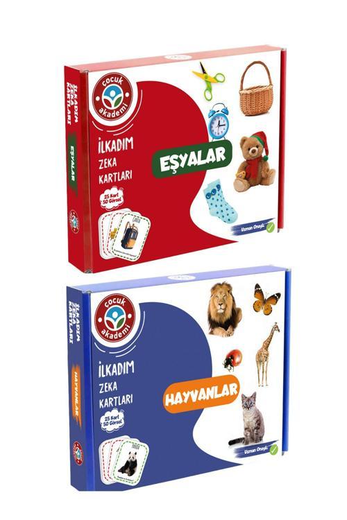 Çocuk Akademi İlk Adım Zeka Kartı Eşyalar Ve İlk Adım Zeka Kartı Hayvanlar
