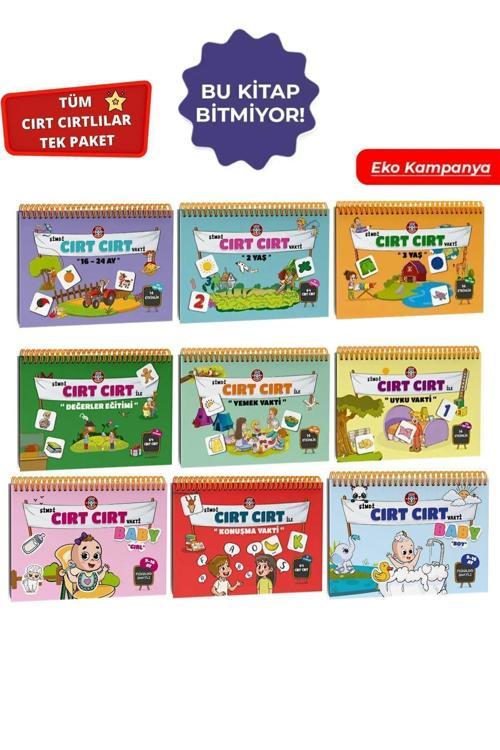 Çocuk Akademi Tüm Cırt Cırtlı Aktivite Eğitici Kitaplar Dev Kampanyalı 9’U Eko Paket