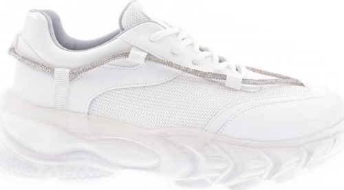 Kadın Bağcıklı Kalın Taban Sneakers Ayakkabı Beyaz 812283138